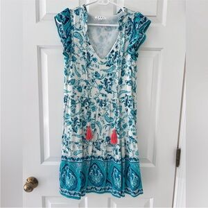 THML Floral Paisley Dress with tassels XS